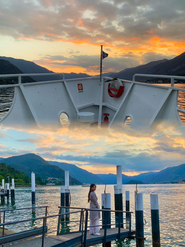 Couple's Romantic Escape: Discovering Lake Como's Charming Towns by Ferry