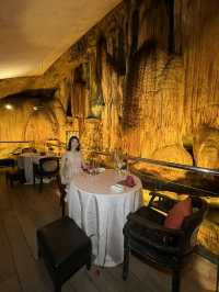 Dine in a 260 million year old natural limestone cave at Jeff’s Cellar 