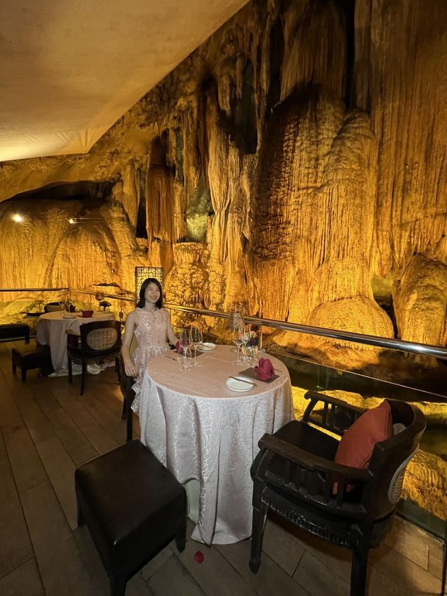 Dine in a 260 million year old natural limestone cave at Jeff’s Cellar 