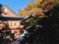 Fall season at the biggest temple in Korea, Guinsa Temple