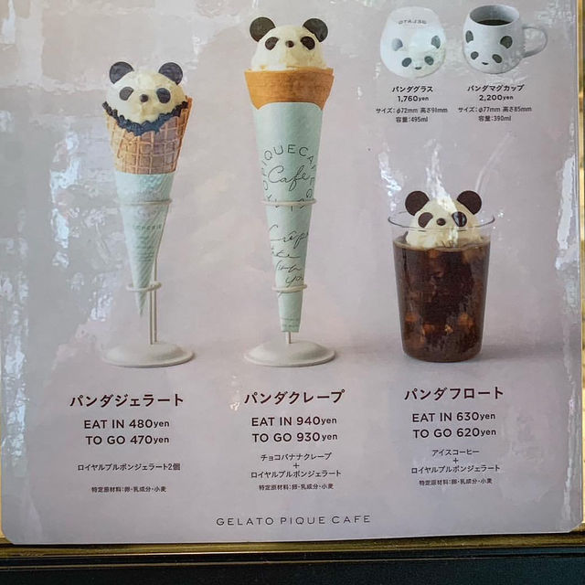 Adorable Panda Crepes at Gelato Pique Cafe🐼❤️