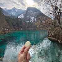 Sapphire Reflections of the icy mountain: The Enchanting Tiger Lake and Five Flower Lake