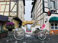 Pink Shutters, Garden Paths & Wishing Wells