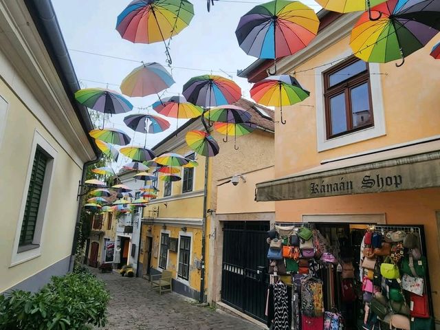 Strolling Through Szentendre's Umbrella Street: A Whimsical Delight 