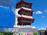 Beautiful views at the top of Keelung Tower, Taiwan