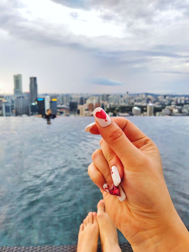 The world's most beautiful infinity pool in the sky.