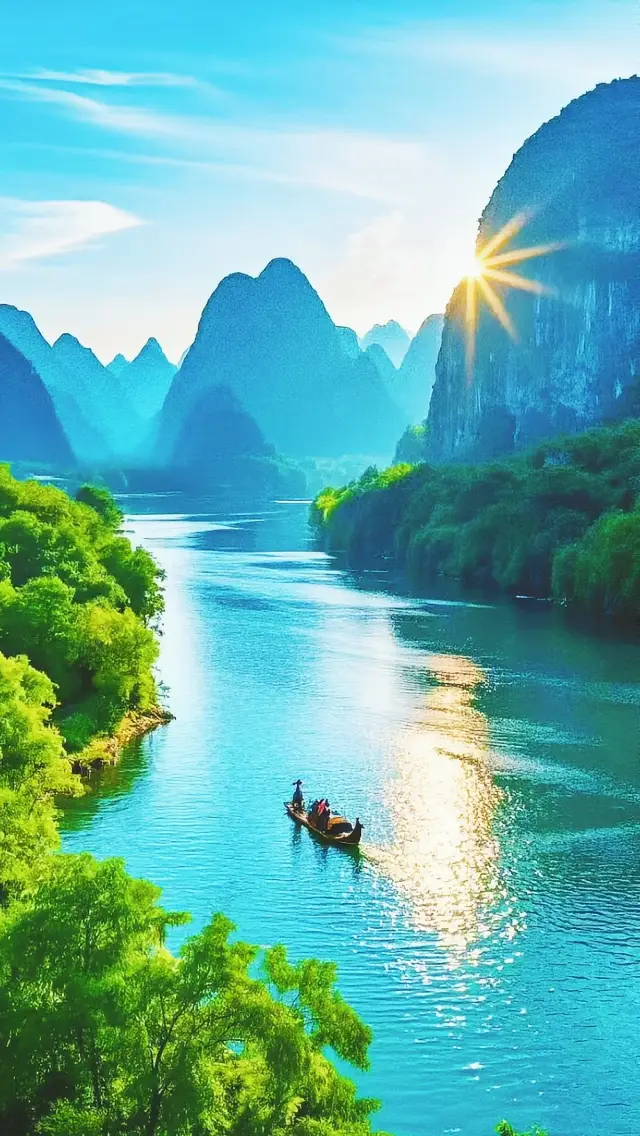 ล่องเรือในน้ำสีคราม ดื่มด่ำความฝันในเมืองกุ้ยหลิน