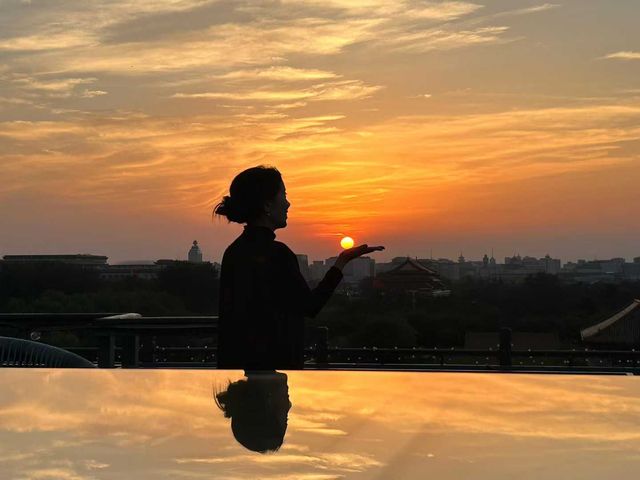 在天安門逸扉露台，追一場jue美日落晚霞