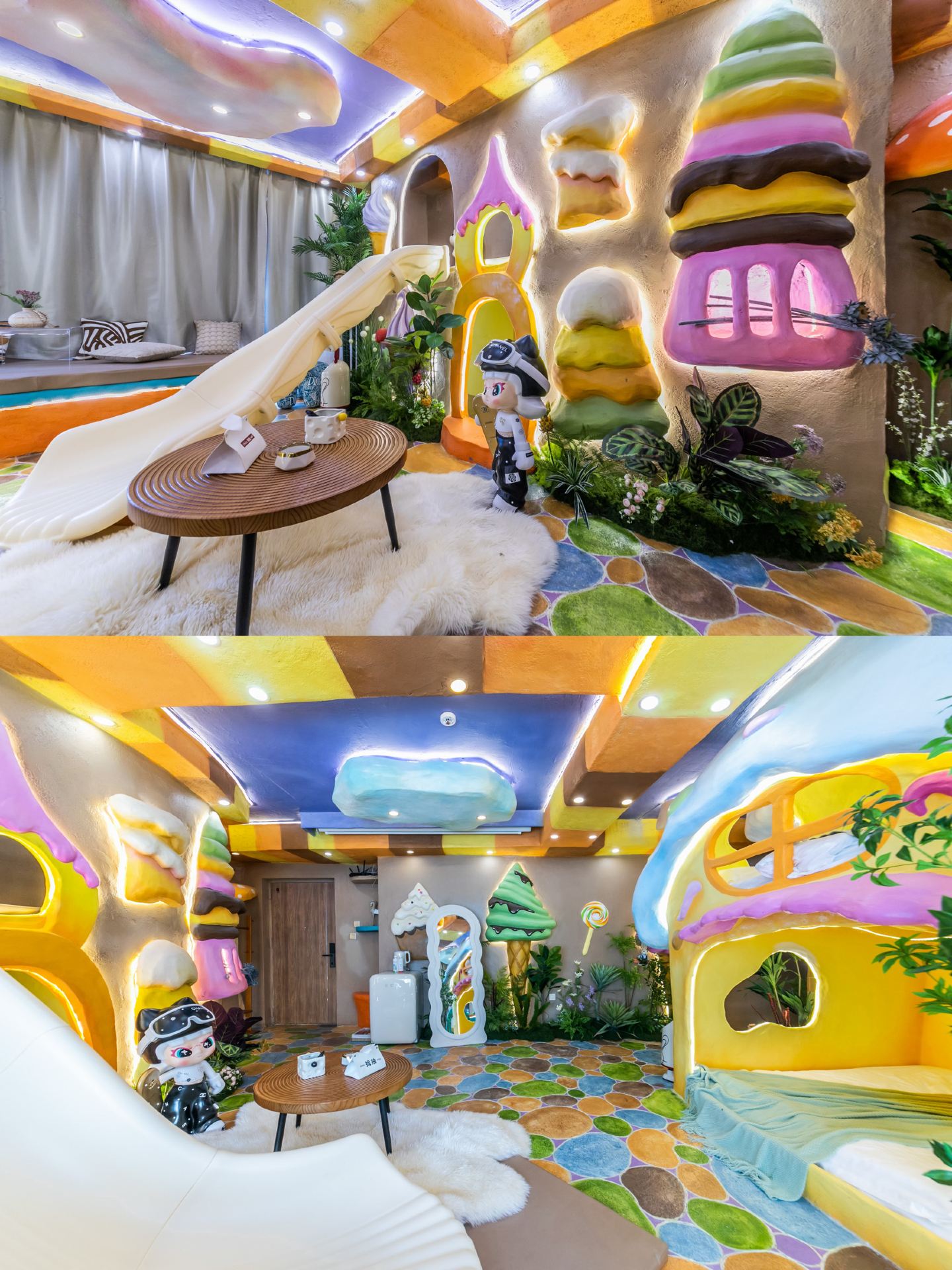 Welcome to the ultimate kid-friendly haven! 🎢🌈

This is definitely Harbin's most mom-friendly family homestay!
🔥 Huge indoor playground with colorful slides for endless fun
🔥 Right downstairs is the Chinese Baroque Style Street, perfect for stunning photos
🔥 5-minute walk to Central Street from Beimalu Station on Metro Line 4

✨Room features are absolutely top-notch✨
✅ Instagram-style ice cream color decor
✅ Large slide play area (also great for photos)
✅ One guest per cleaning, sterile-level hygiene standards
✅ Free full set of toiletries and baby care products provided

📍Nearby attractions:
5-minute walk to Central Street
3-minute metro ride to Saint Sophia Cathedral
10-minute drive to Songhua River

🛏️ Stay experience:
Kids will be so entertained they won’t want to leave
Moms can finally relax with coffee and phone in hand
The food street downstairs is lively and bustling at night

💡Tips:
Book early for weekends as it’s in high demand
Recommended to stay 2 nights for a fuller experience
Don’t forget to bring cute matching family outfits for photos