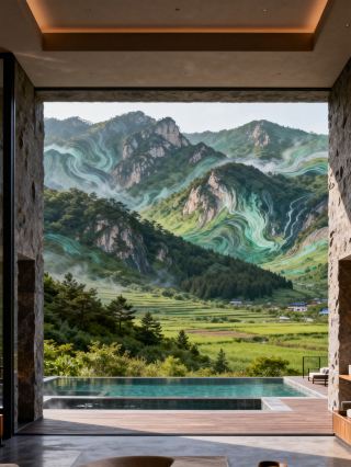 延吉で山間の秘境ホテルに泊まりましたが、とても夢のようでした。