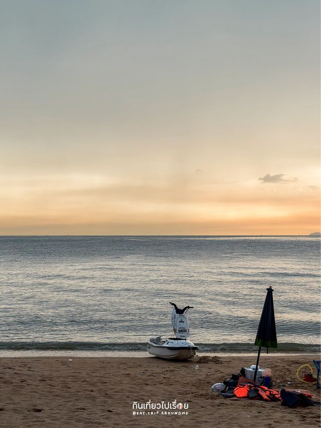 เดินเล่นชายหาดพัทยายามเย็น🌤️
