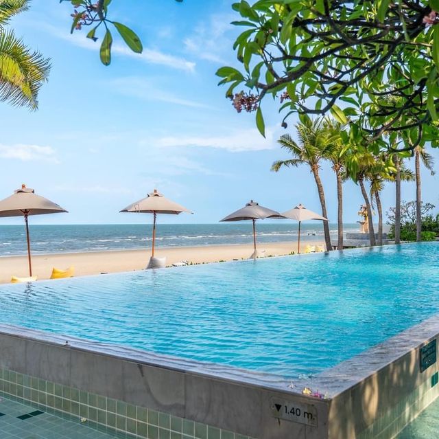 ที่พักหัวหินติดทะเล วิวพระอาทิตย์ตกสวยมาก