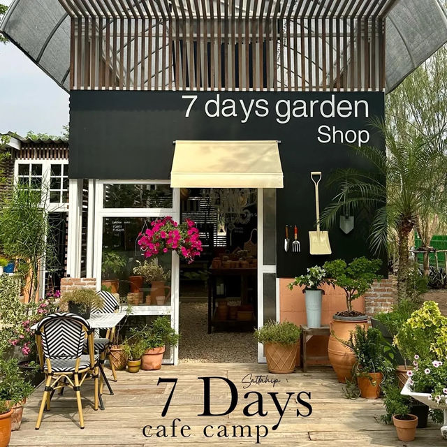 7 Days Cafe Camp 🏕️🌿 #คาเฟ่ในสวน #คาเฟ่สัตหีบ