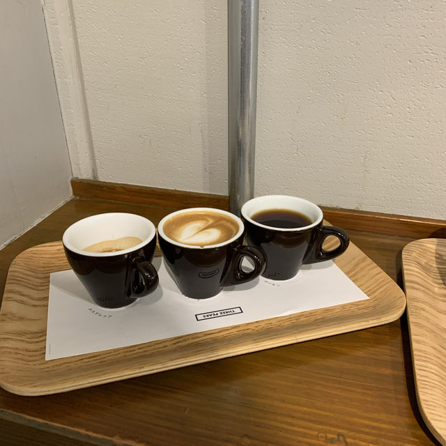 一度に3種のコーヒーが楽しめる☕️