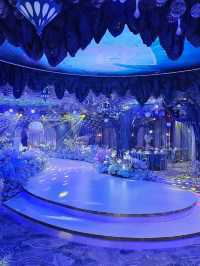 Stunning blue ocean-themed banquet hall
