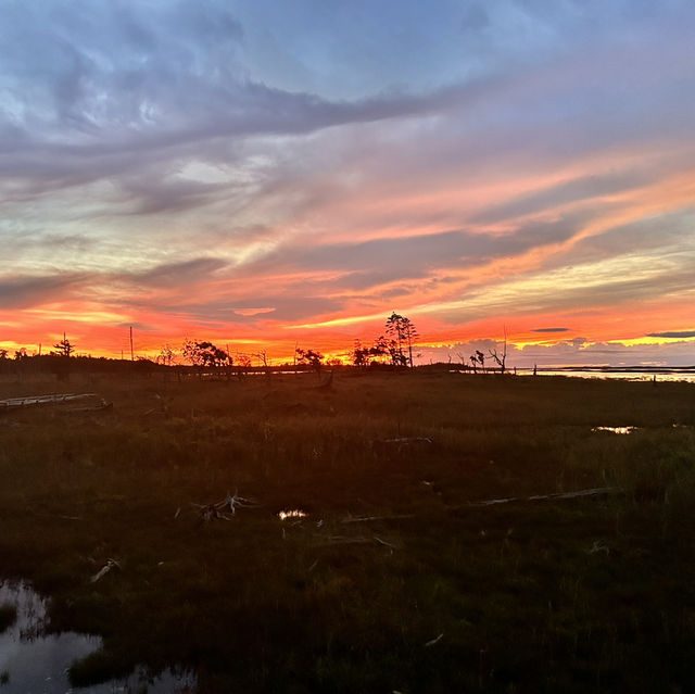 春国岱の夕焼け