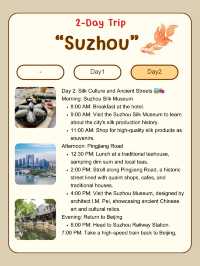 Suzhou itinerary for 2 Days 