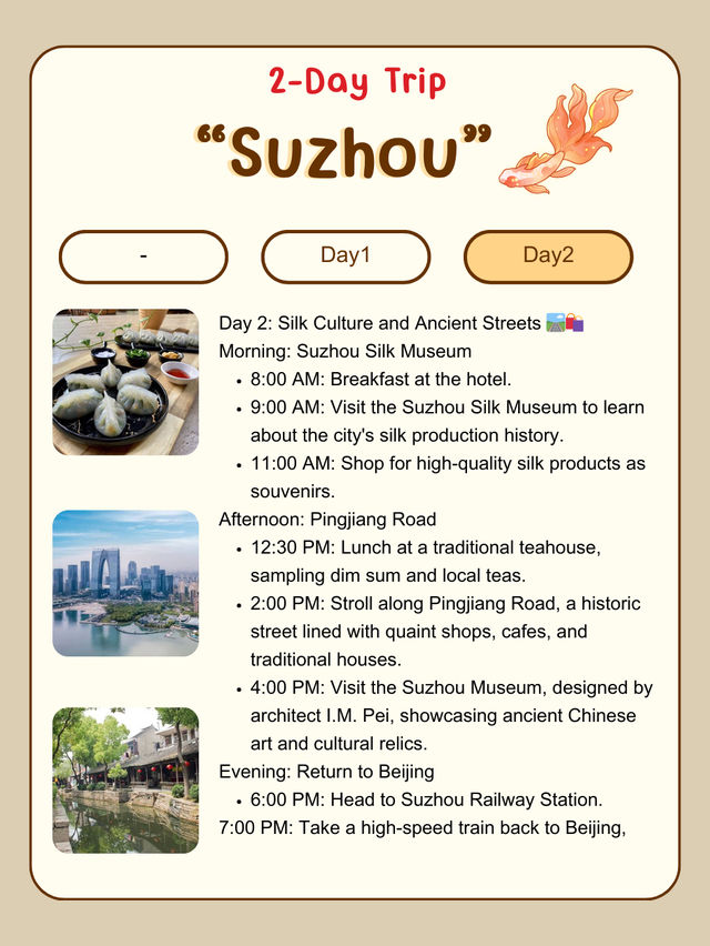 Suzhou itinerary for 2 Days 