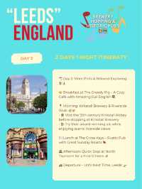 Leeds itinerary ✈️