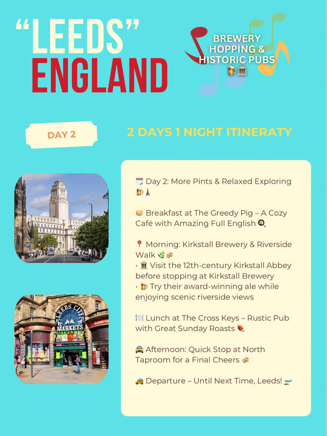 Leeds itinerary ✈️