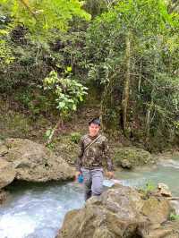 A Picturesque Two Tiered Waterfall located in the Lush of Hill in Alegria