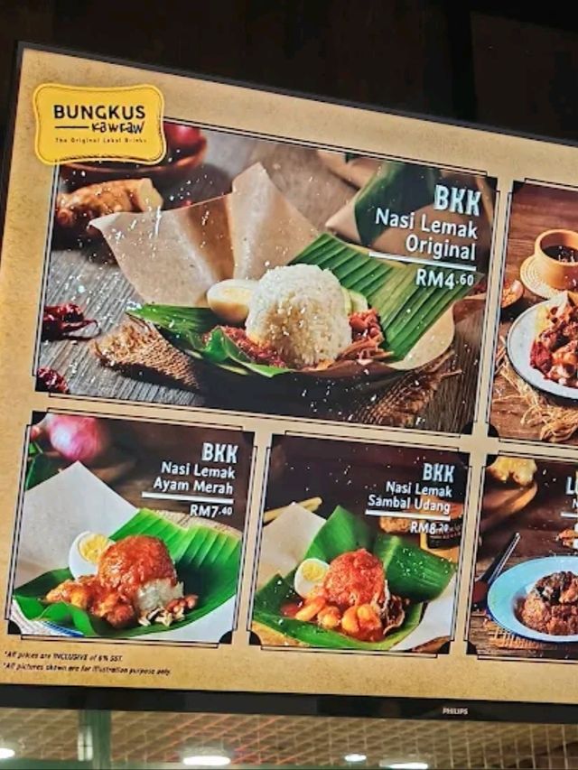 Affordable and Tasty Nasi Lemak at Bungkus Kaw Kaw