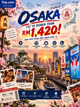 RM1,420起飛往大阪! ✈️🇯🇵