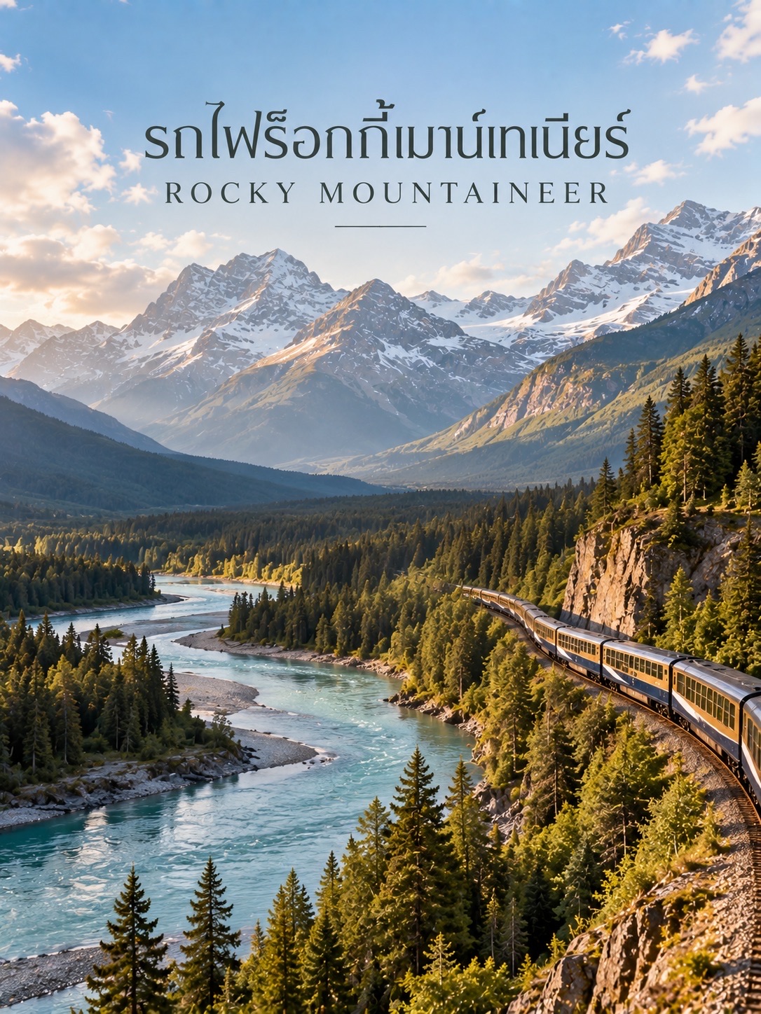 🚂 EP.6 | Rocky Mountaineer — แคนาดา 🇨🇦

รถไฟชมวิวผ่านหัวใจของเทือกเขา Canadian Rockies 🏔️🚆

ถ้าอยากเห็นภูเขาสูง ทะเลสาบสีฟ้าใส หุบเขา และแม่น้ำจากหน้าต่างรถไฟแบบเต็ม ๆ Rocky Mountaineer คือเส้นทางที่น่าจับตามองมาก

เส้นทางที่โดดเด่นในปี 2026 ได้แก่ Vancouver → Kamloops → Banff/Lake Louise และ Vancouver → Kamloops → Jasper โดยรถไฟเดินทางในช่วงกลางวันเพื่อให้ชมวิวได้ตลอดเส้นทาง 

✨ ไฮไลต์ระหว่างทาง

🏔️ Canadian Rockies
เทือกเขาสูงตระหง่านที่ค่อย ๆ ปรากฏขึ้นเมื่อรถไฟเข้าสู่พื้นที่ภูเขา

💧 Fraser Canyon & Hell’s Gate
เส้นทางเลียบแม่น้ำ Fraser ผ่านหุบเขาแคบและภูมิประเทศที่เปลี่ยนแปลงอย่างชัดเจน 

🌊 Thompson River
ช่วงที่รถไฟวิ่งผ่านหุบเขาหินและแม่น้ำที่ไหลคดเคี้ยว ก่อนเข้าสู่พื้นที่ตอนในของ British Columbia

🏔️ Mount Robson
ยอดเขาสูง 3,954 เมตร ซึ่งเป็นยอดเขาที่สูงที่สุดใน Canadian Rockies และเป็นหนึ่งในไฮไลต์ของเส้นทางไป Jasper 

🚇 Spiral Tunnels
ผลงานวิศวกรรมทางรถไฟที่เจาะผ่านภูเขาบริเวณ Kicking Horse Pass เป็นอีกหนึ่งจุดเด่นของเส้นทางไป Banff/Lake Louise 

🚆 จุดเด่นอีกอย่างคือรถไฟ วิ่งเฉพาะช่วงกลางวัน พร้อมตู้ชมวิวแบบพาโนรามา ทำให้เส้นทางนี้เน้น “ดูวิว” มากกว่าการเดินทางให้ถึงจุดหมายอย่างรวดเร็ว 

📍 Rocky Mountaineer, Western Canada
🚆 Vancouver → Kamloops → Banff / Lake Louise หรือ Jasper
🇨🇦 British Columbia → Alberta

เส้นทางนี้จึงไม่ได้มีแค่ “รถไฟกับภูเขา” แต่เป็นการได้เห็นภูมิประเทศของแคนาดาที่ค่อย ๆ เปลี่ยนจากชายฝั่ง ป่าไม้ หุบเขาแม่น้ำ ไปจนถึงยอดเขาสูงของ Rockies ในการเดินทางเดียว 🏔️💙

#RockyMountaineer #Canada #ScenicTrain #เที่ยวแคนาดา