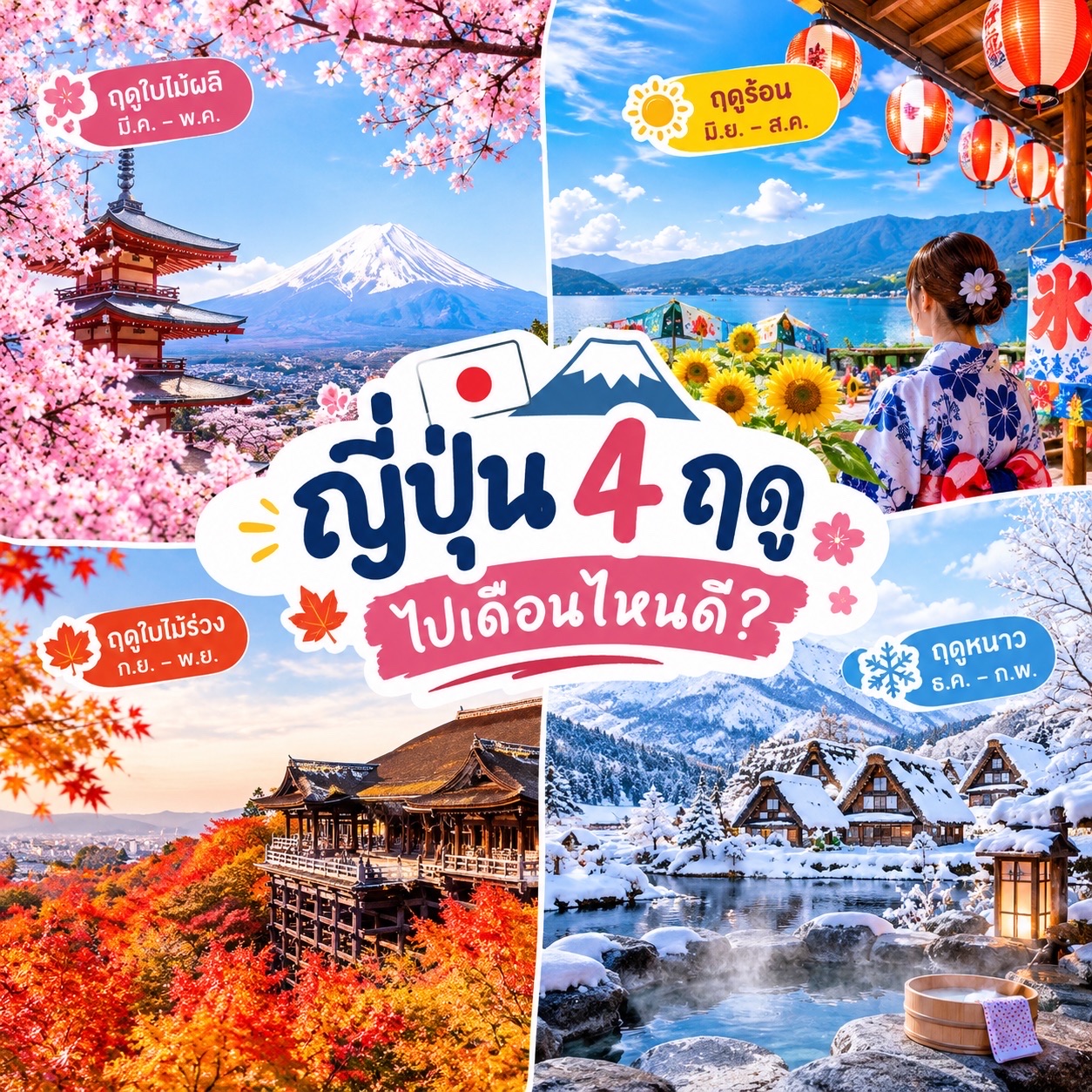 🇯🇵 Japan's four seasons: Which month is the best to visit? 🌸🍁❄️☀️