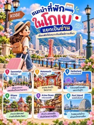 ที่พักในโกเบ Kobe เลือกพักตรงไหนให้เหมาะกับสไตล์การเที่ยว?