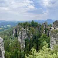 Breathtaking views over Bastei Bridge, Germany