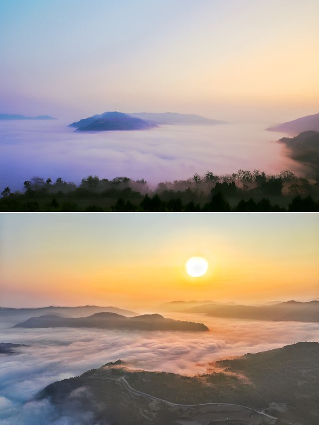 德陽凱江大回灣•如夢似幻的晨霧•朦朧的畫卷&蕩氣迴腸的震撼