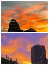 北京晚霞美景全記錄：夕陽餘暉下的浪漫時刻