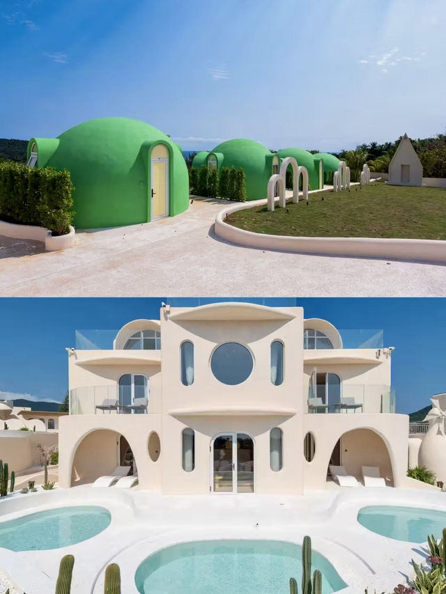 在萬寧挖到「聖托里尼平替」！這民宿真的不是國外啊喂！