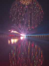 滴水湖週末,看了一場橘子海日落和煙花!