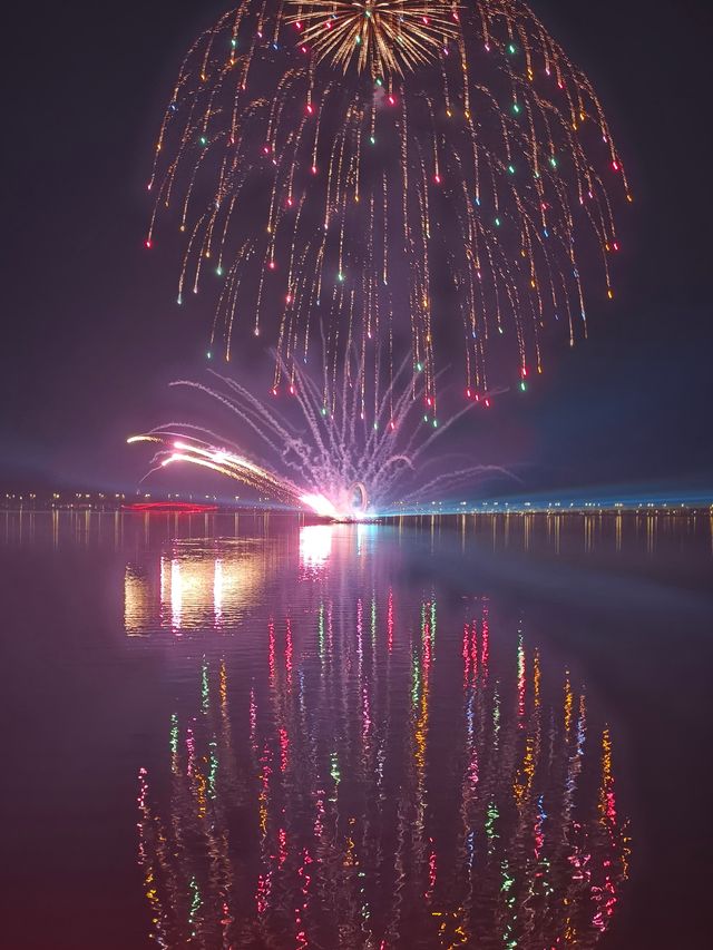 滴水湖週末,看了一場橘子海日落和煙花! 滴水湖週末,看了一場橘子海日落和煙花!