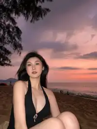 太美了！拍到了落日橘子海灘！