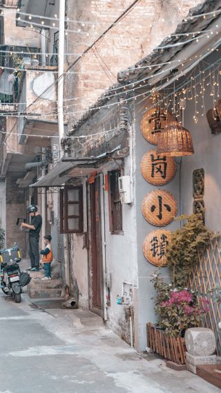 Slow-paced life in ancient town alleys, photo spots in Foshan Yinggang Community