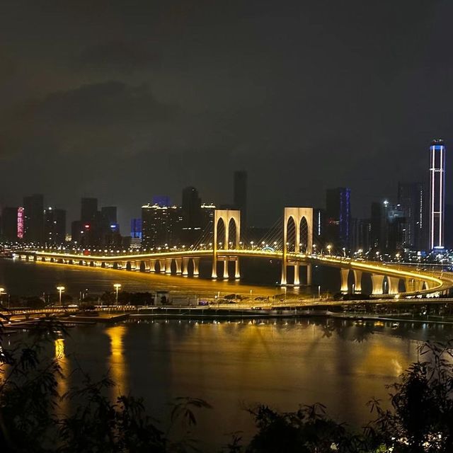 Fireworks and Night view macau peninsula 