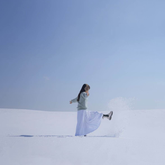 풍차와 함께 하얀눈밭이 가득한 삼양목장❄️