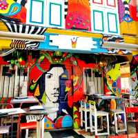 A vibrant & colourful street in Singapore!