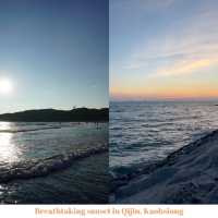 高雄旗津海水浴場～無敵日落🌅