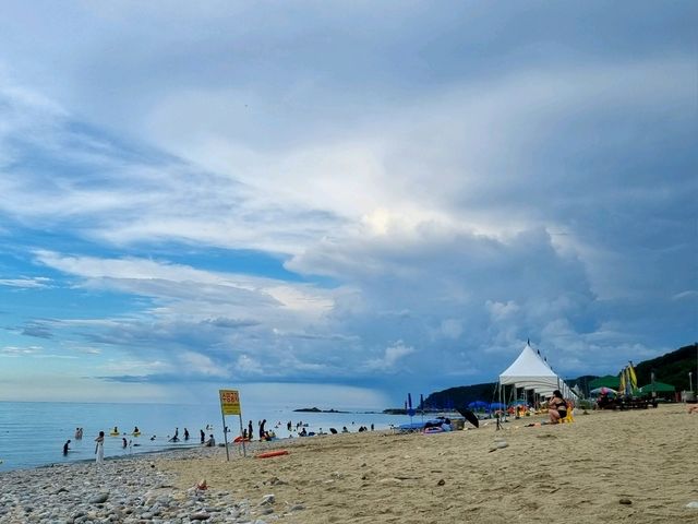 강릉여행 필수코스! 노을 맛집 : 🏖주문진해수욕장🌅🩵💛💙🧡