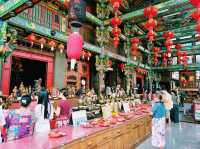 泰國曼谷市中心湄南河畔唐人街著名華人文化古跡寺廟景點：Wat Dibayavari Vihara，適合祈福拍照📸打卡