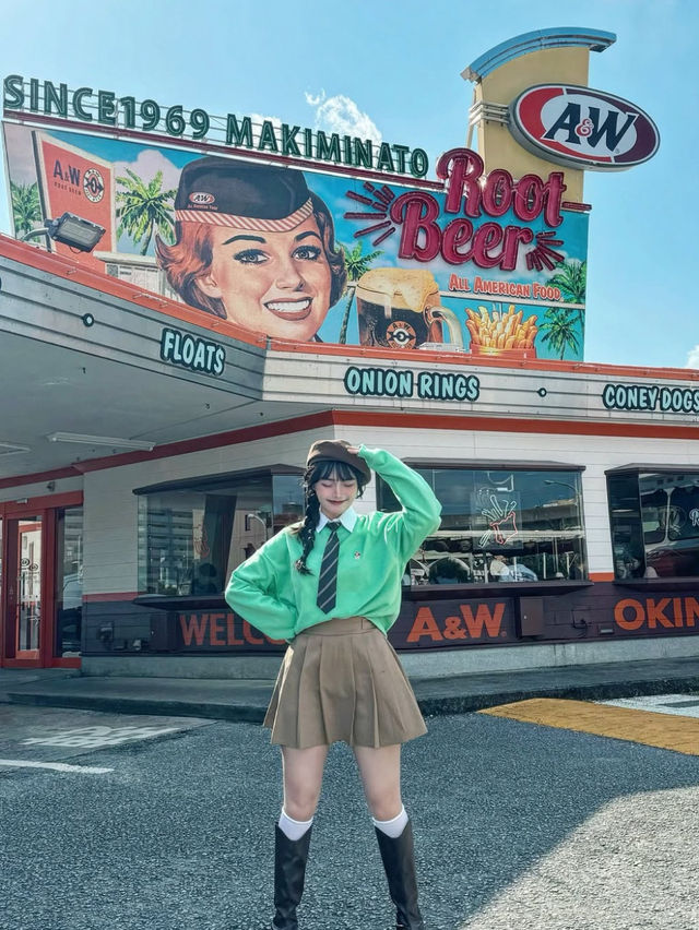 沖繩最棒的A&W漢堡店！
