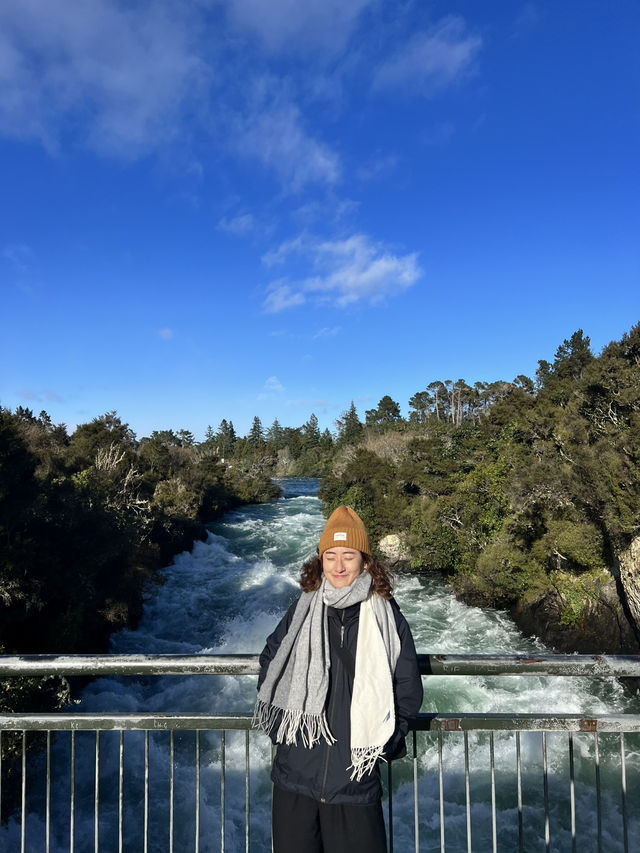 紐西蘭北島｜Huka Falls｜Taupo 的藍色奇蹟