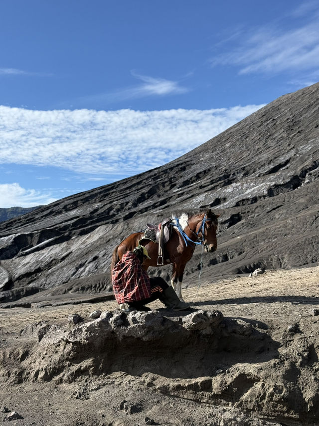 Catching sunrise on Mt Bromo