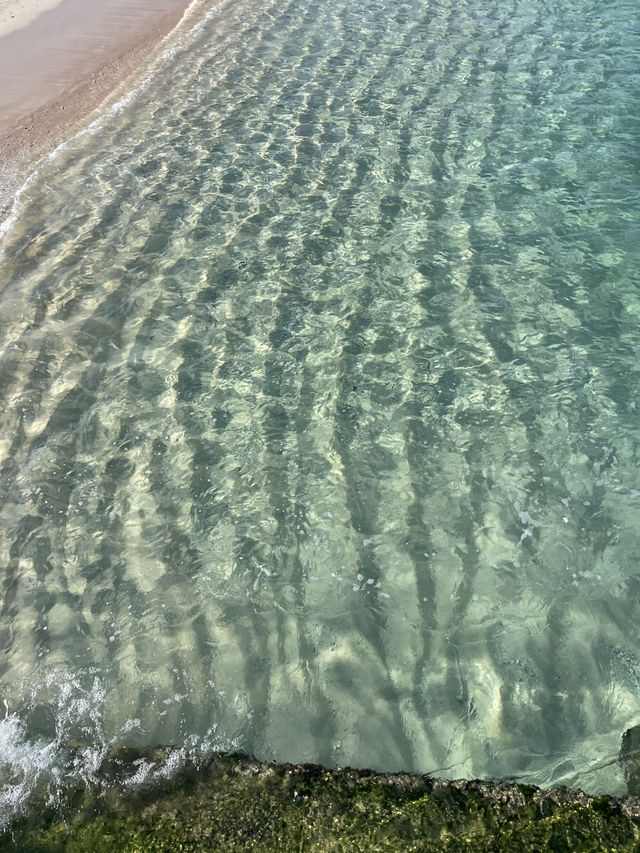 町のすぐそばにこの透明度！？与論島・茶花海岸でひと休み
