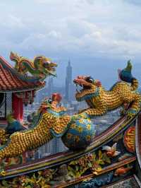 Serene views of Taipei from Bishanyan Temple
