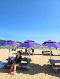 밤산책 하기도 너무 좋은 거제 해수욕장🏖